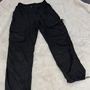 Streetwear Society Black Nylon Cargo Shell Pants - M